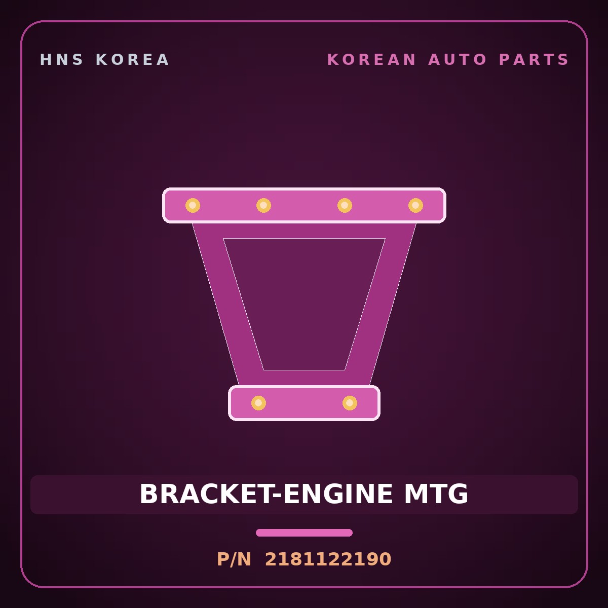 Genuine Mobis BRACKET-ENGINE MTG 2181122190 for Verna 2000 HNS Parts Korea