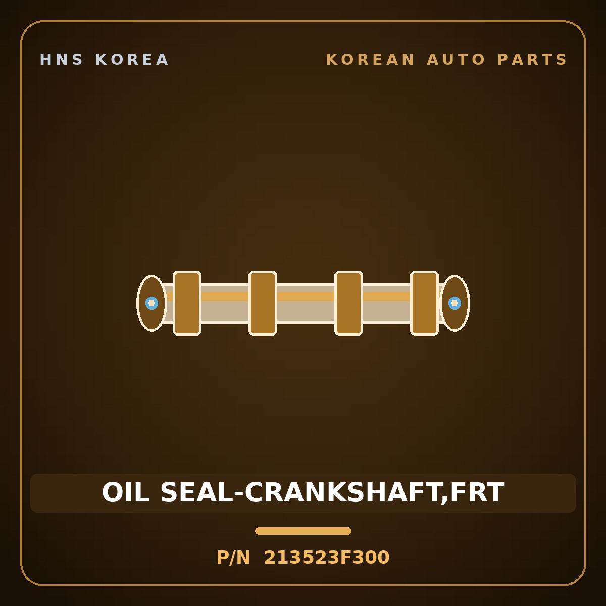Genuine Mobis OIL SEAL-CRANKSHAFT,FRT 213523F300 for Equus 2007 HNS Parts Korea