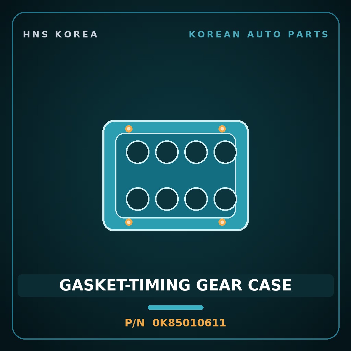 Genuine Mobis GASKET-TIMING GEAR CASE 0K85010611 for Rhino 1995 HNS Parts Korea