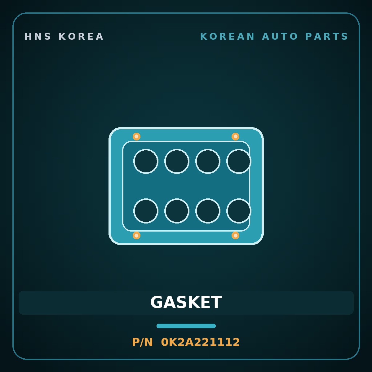 Genuine Mobis GASKET 0K2A221112 for Carens 1997 HNS Parts Korea