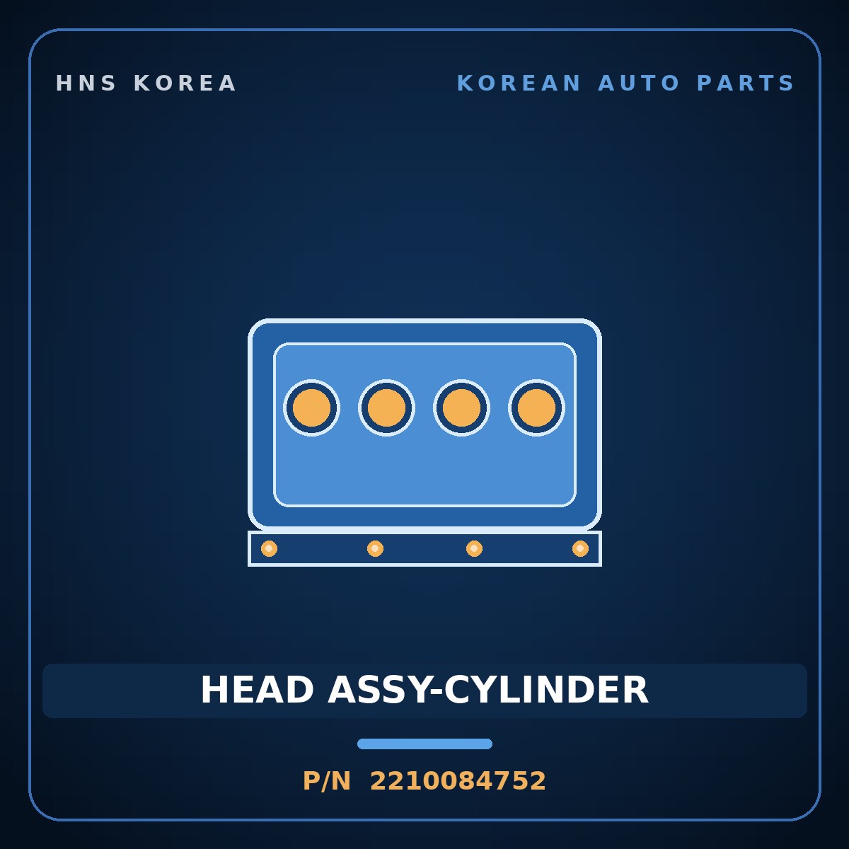 Genuine Mobis HEAD ASSY-CYLINDER 2210084752 for Express 2006 HNS Parts Korea
