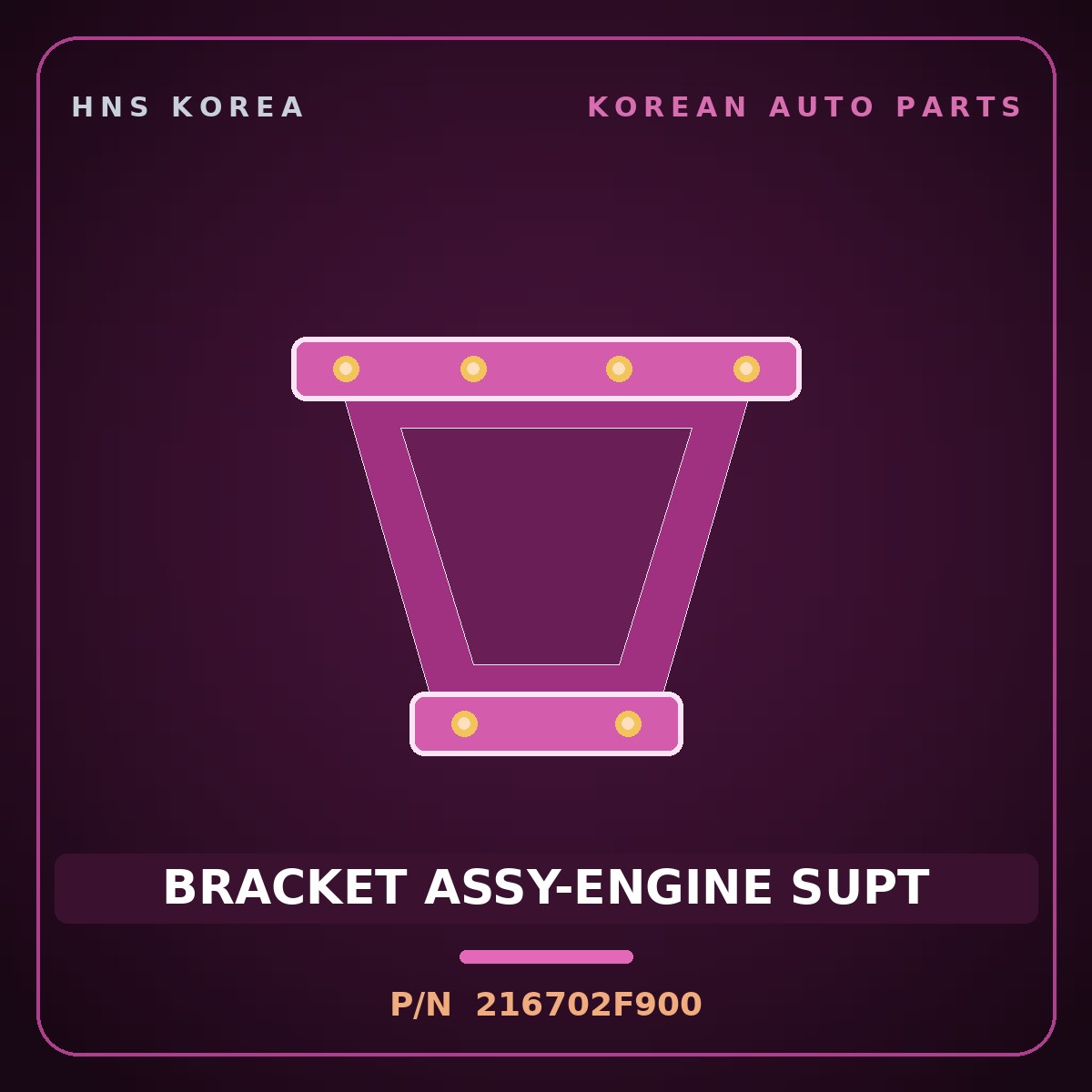 Genuine Mobis BRACKET ASSY-ENGINE SUPT 216702F900 for Grandeur 2017 HNS Parts Korea