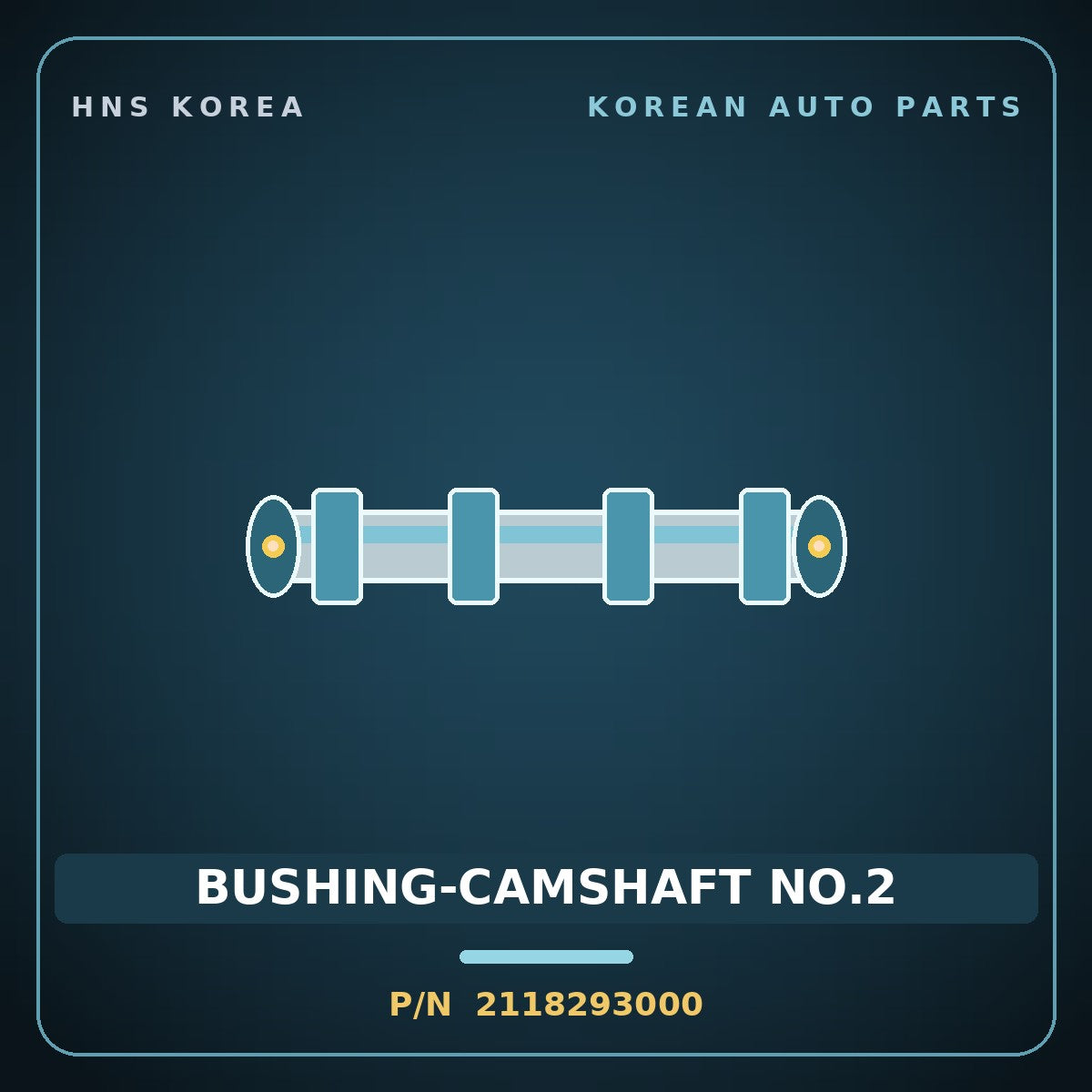 Genuine Mobis BUSHING-CAMSHAFT NO.2 2118293000 for 5-Ton Truck 1997 HNS Parts Korea