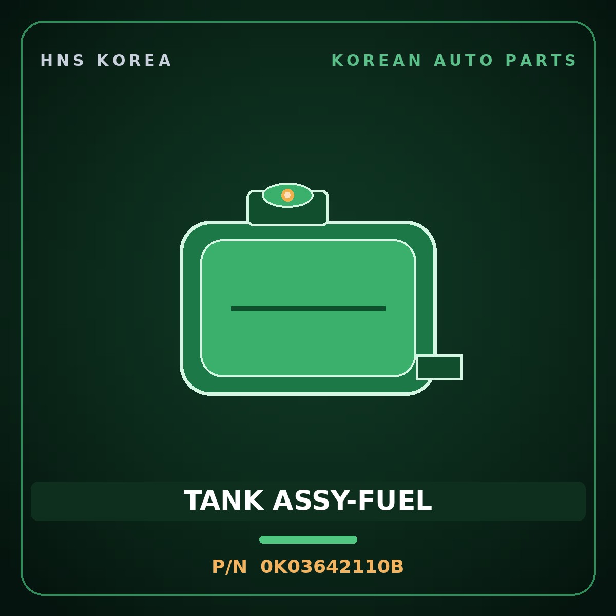 Genuine Mobis TANK ASSY-FUEL 0K03642110B for Sportage 2000 HNS Parts Korea