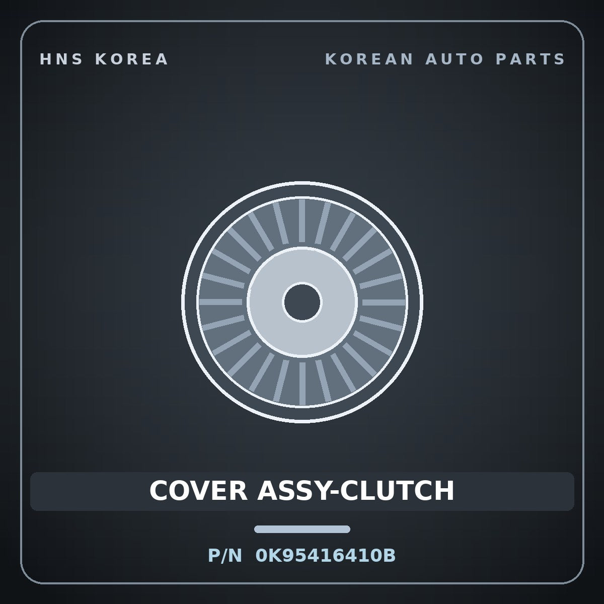 Genuine Mobis COVER ASSY-CLUTCH 0K95416410B for Carens 1997 HNS Parts Korea