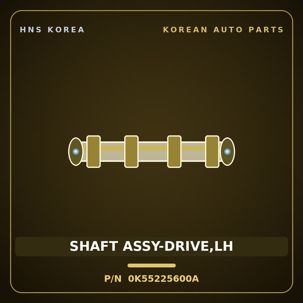 Genuine Mobis SHAFT ASSY-DRIVE,LH 0K55225600A for Carnival 1998 HNS Parts Korea