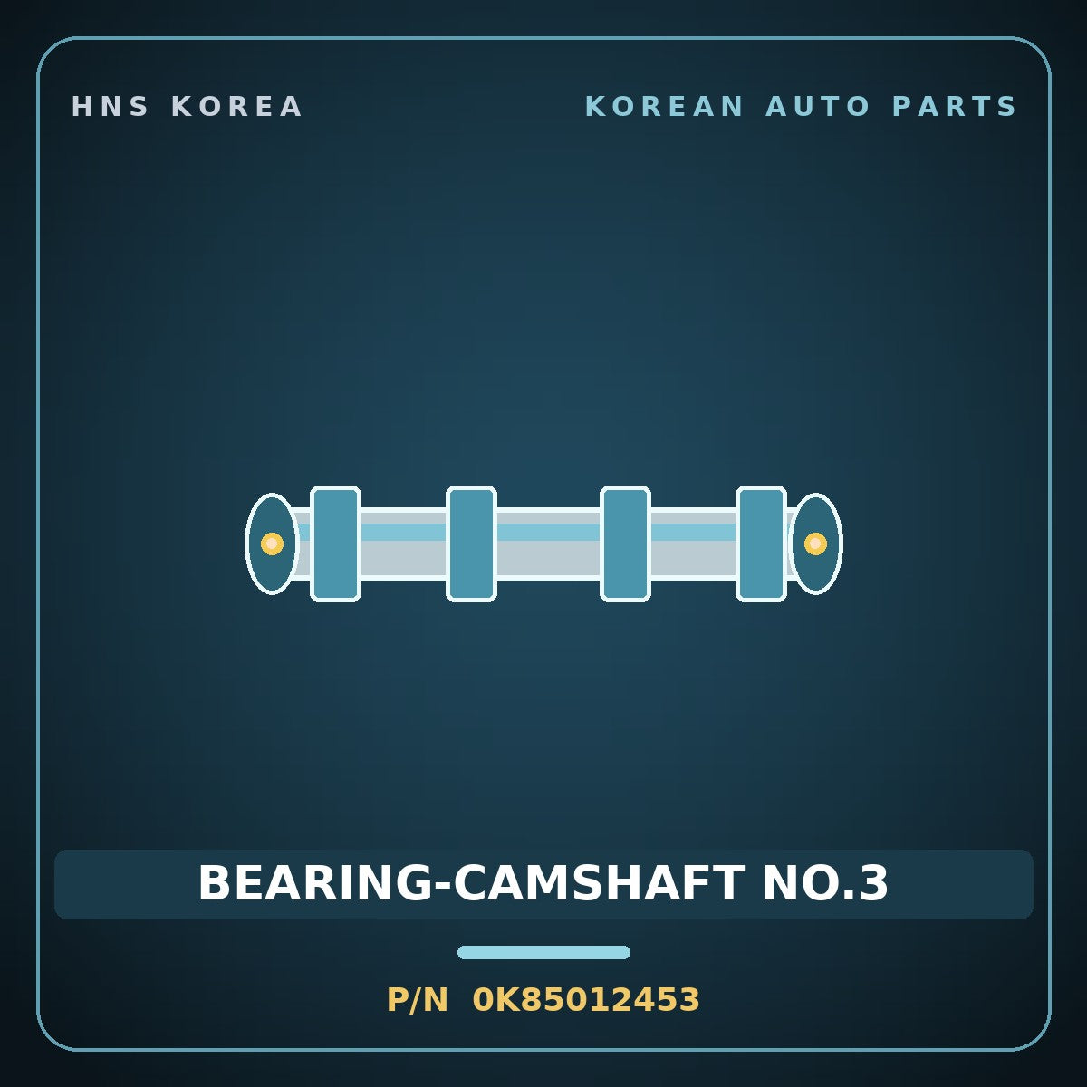 Genuine Mobis BEARING-CAMSHAFT NO.3 0K85012453 for Global 900 1995 HNS Parts Korea