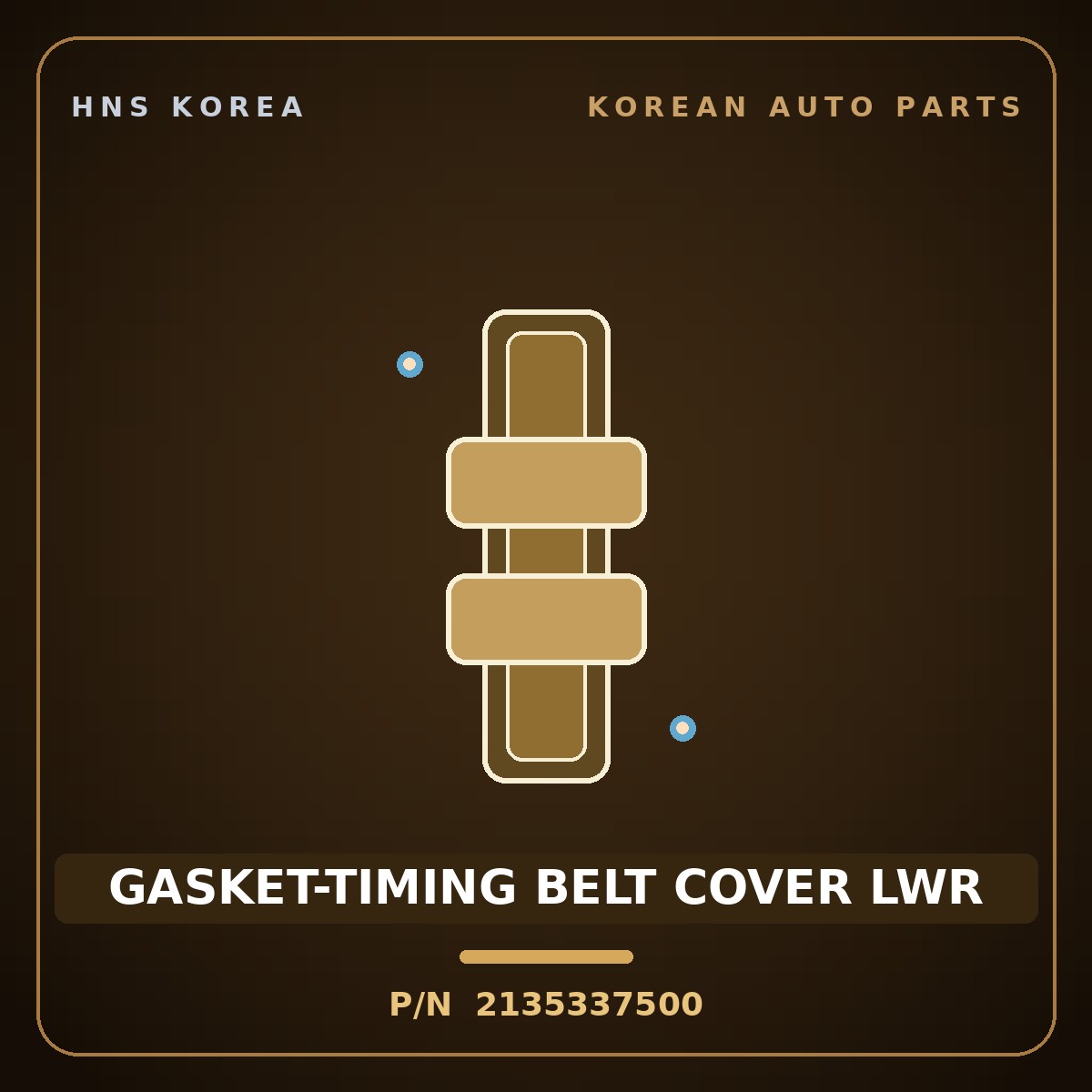 Genuine Mobis GASKET-TIMING BELT COVER LWR 2135337500 for Grandeur 1999 HNS Parts Korea