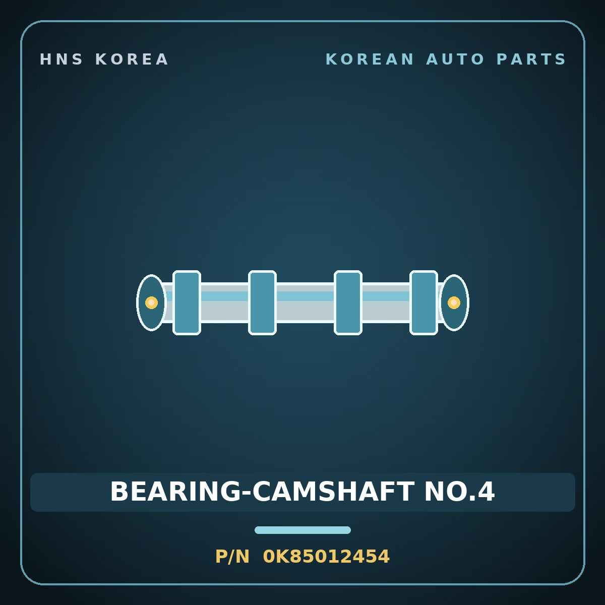 Genuine Mobis BEARING-CAMSHAFT NO.4 0K85012454 for Rhino 1995 HNS Parts Korea