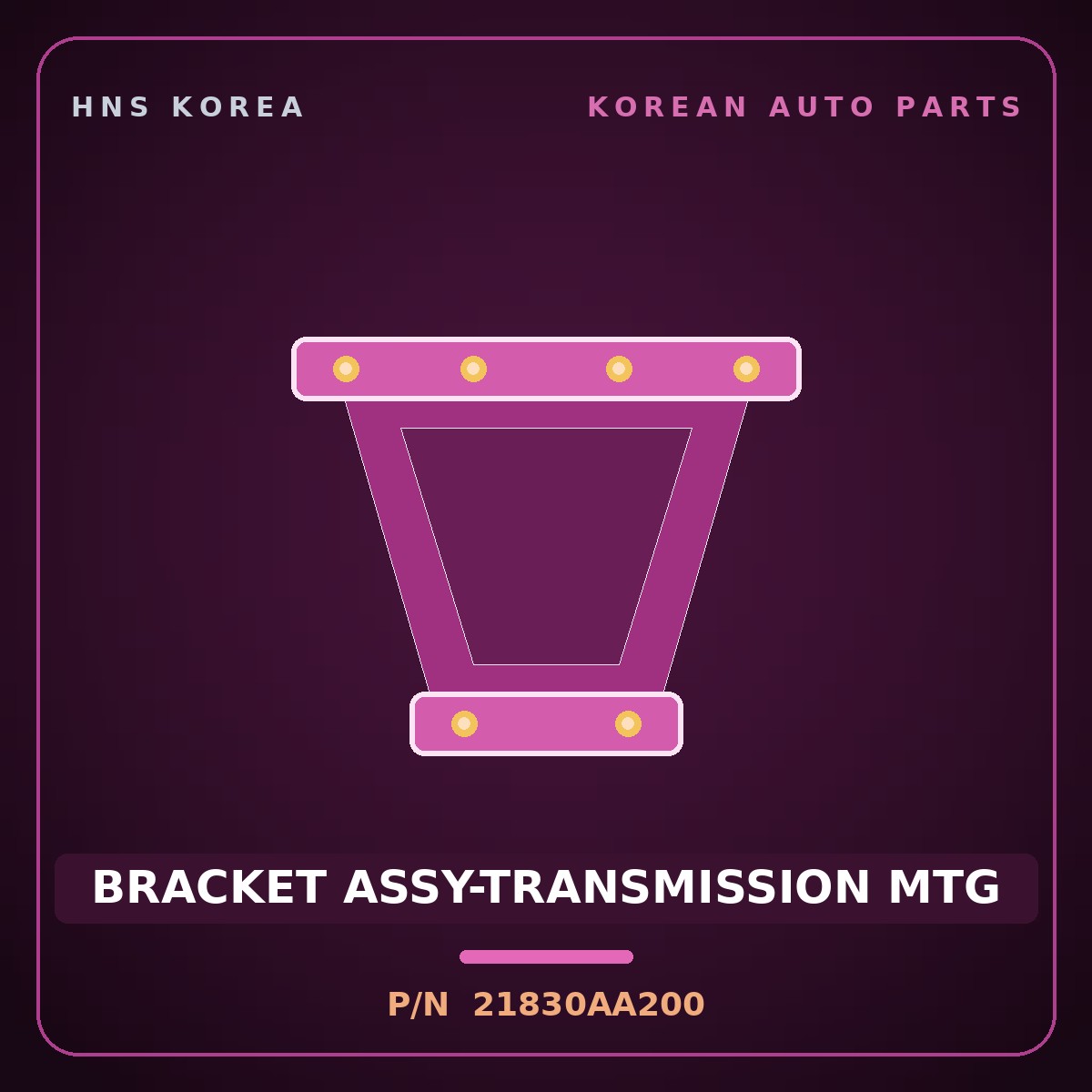Genuine Mobis BRACKET ASSY-TRANSMISSION MTG 21830AA200 for Elantra 2020 HNS Parts Korea