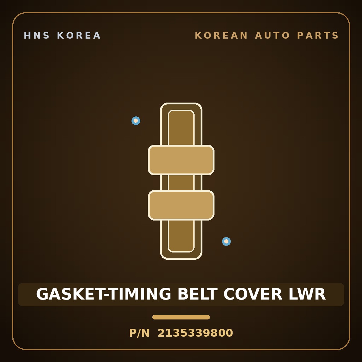 Genuine Mobis GASKET-TIMING BELT COVER LWR 2135339800 for Sorento 2000 HNS Parts Korea