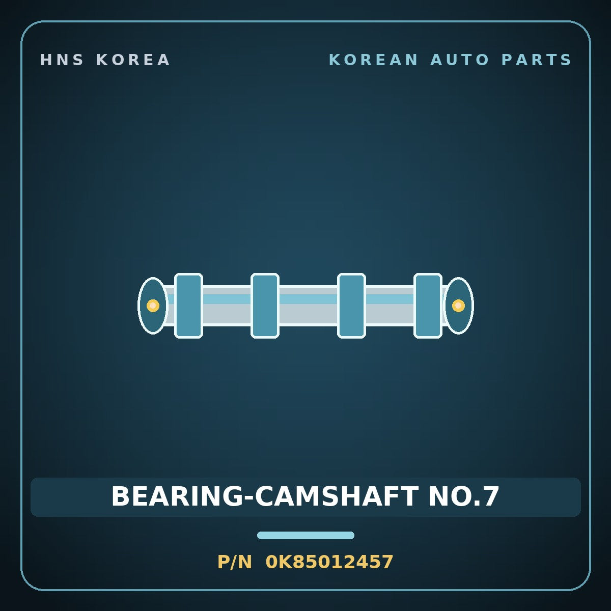Genuine Mobis BEARING-CAMSHAFT NO.7 0K85012457 for Global 900 1995 HNS Parts Korea