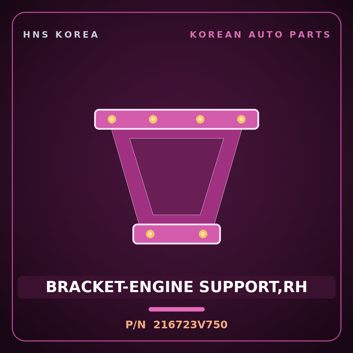 Genuine Mobis BRACKET-ENGINE SUPPORT,RH 216723V750 for Genesis GV80 2020 HNS Parts Korea