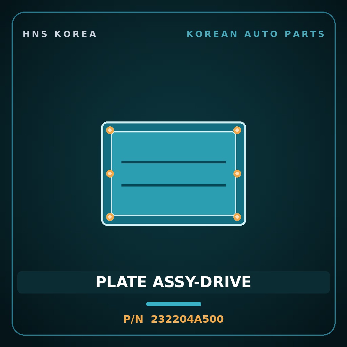 Genuine Mobis PLATE ASSY-DRIVE 232204A500 for Bongo 2014 HNS Parts Korea