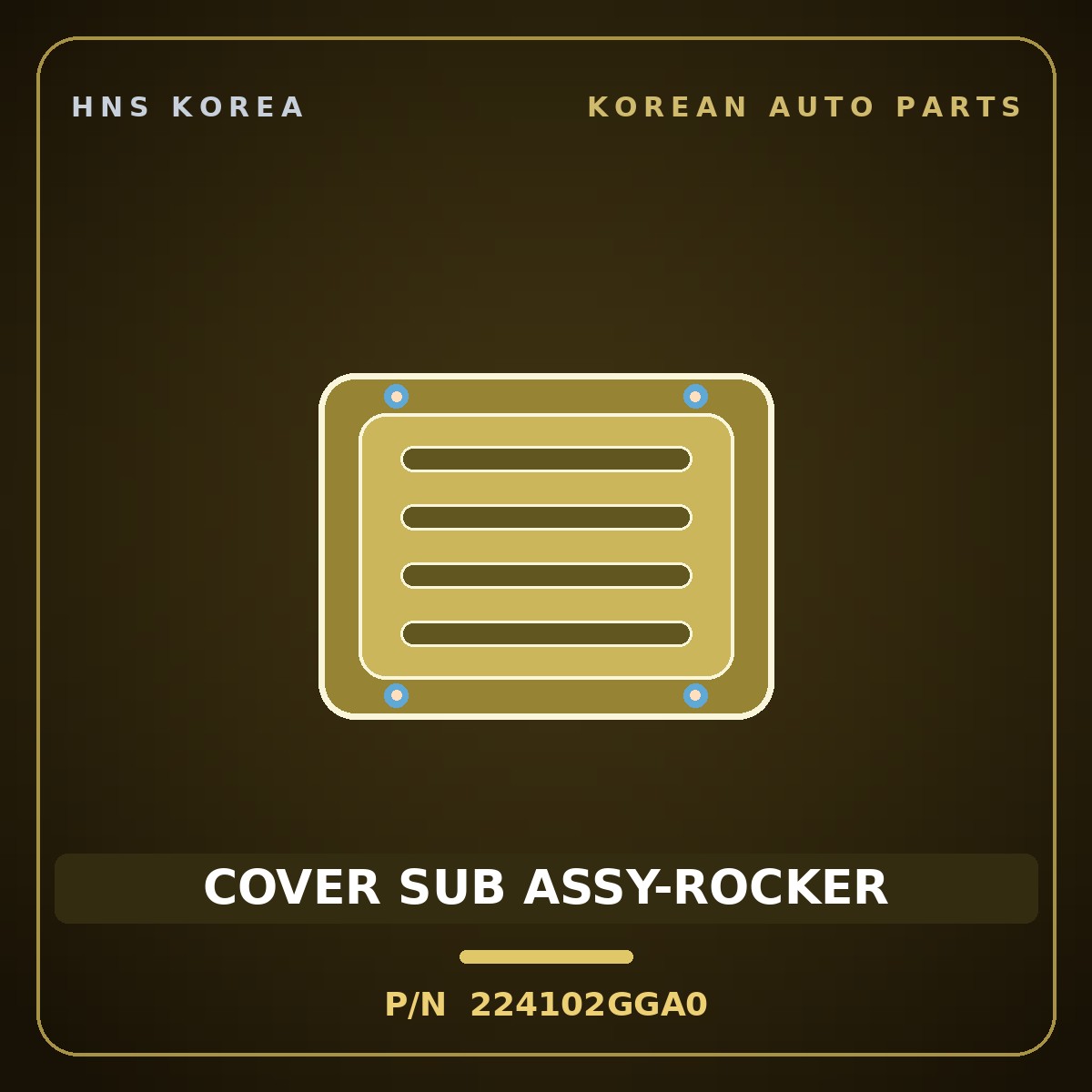 Genuine Mobis COVER SUB ASSY-ROCKER 224102GGA0 for Grandeur 2014 HNS Parts Korea