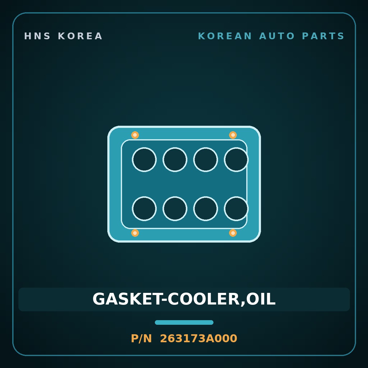 Genuine Mobis GASKET-COOLER,OIL 263173A000 for Mohave 2006 HNS Parts Korea