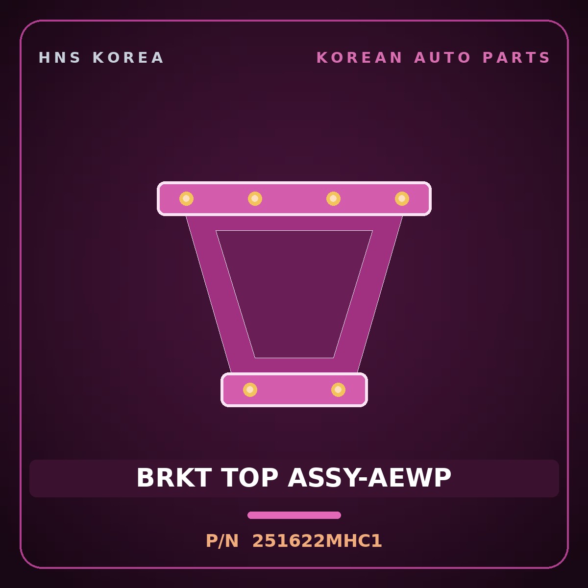 Genuine Mobis BRKT TOP ASSY-AEWP 251622MHC1 for Grandeur 2023 HNS Parts Korea