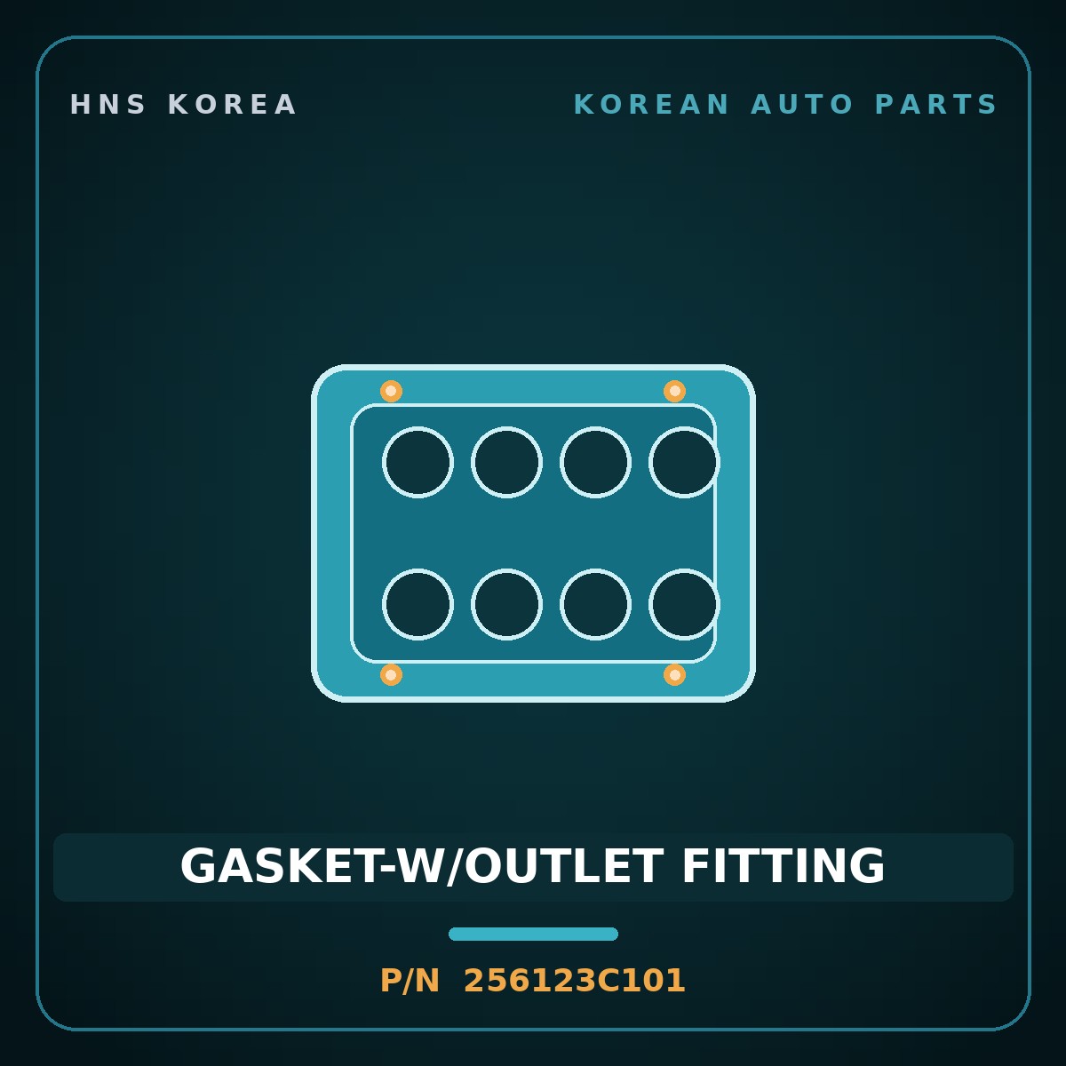 Genuine Mobis GASKET-W/OUTLET FITTING 256123C101 for Carnival 2004 HNS Parts Korea