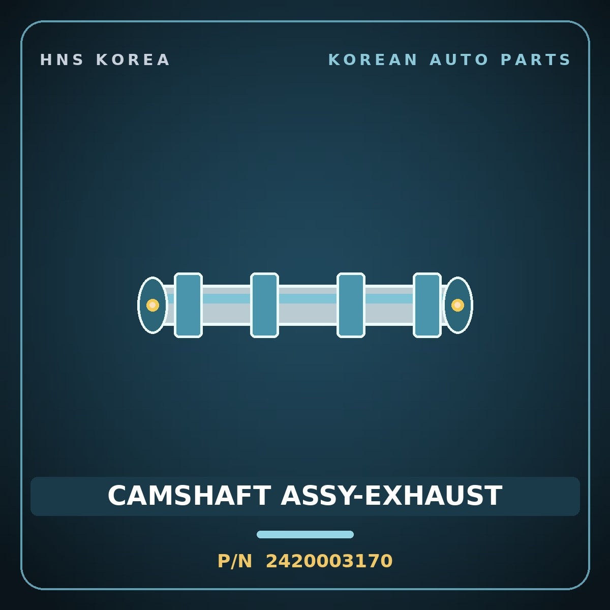 Genuine Mobis CAMSHAFT ASSY-EXHAUST 2420003170 for Avante 2016 HNS Parts Korea