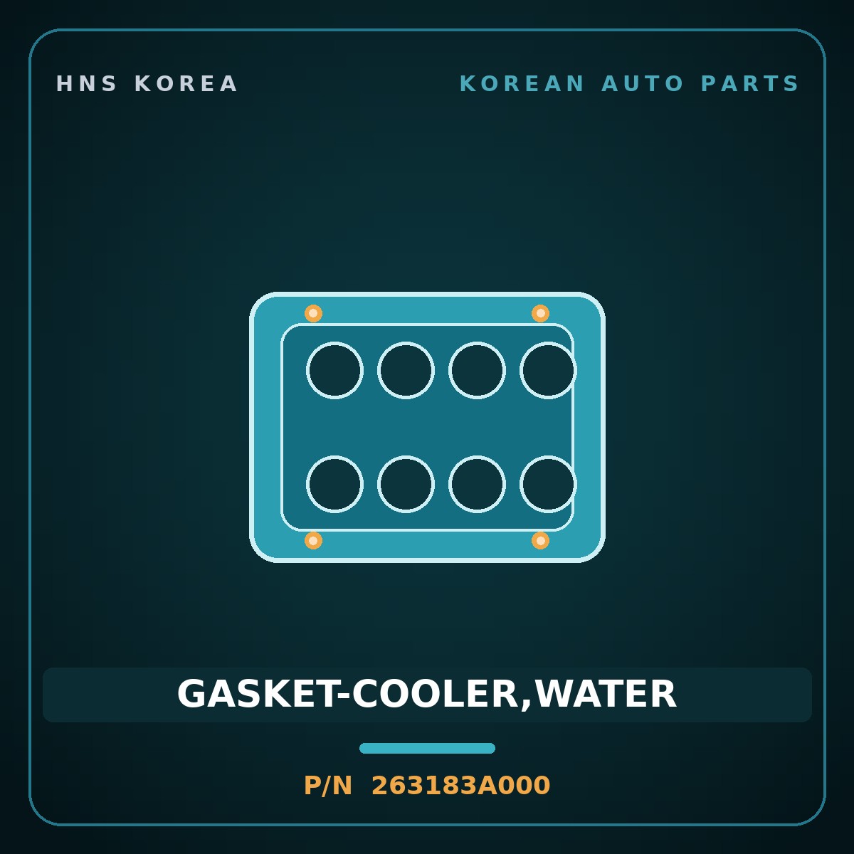 Genuine Mobis GASKET-COOLER,WATER 263183A000 for Mohave 2006 HNS Parts Korea