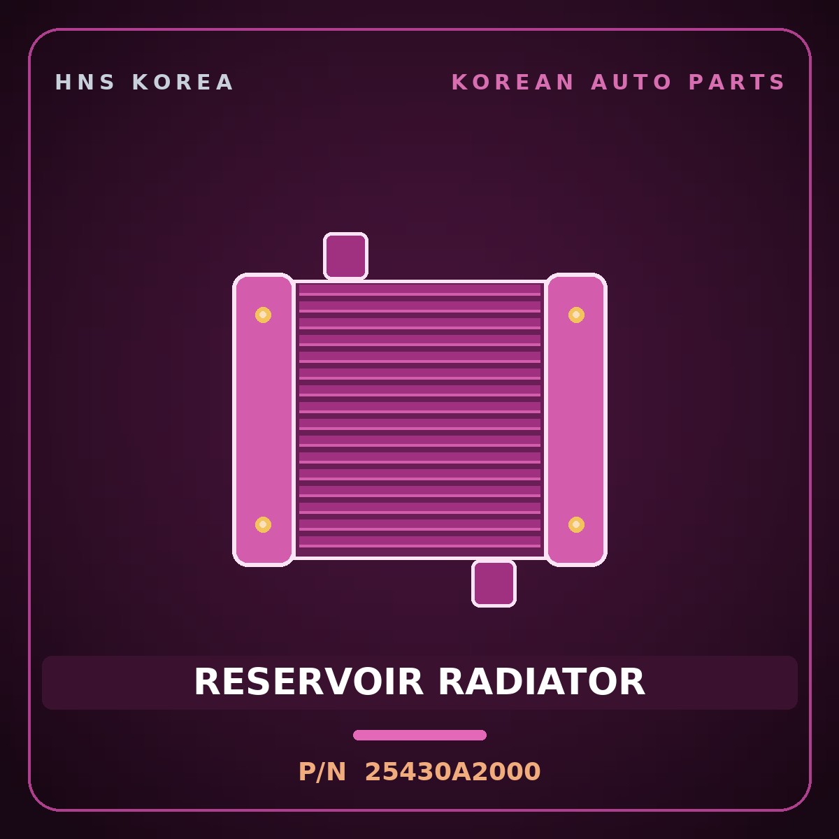Genuine Mobis RESERVOIR RADIATOR 25430A2000 for Elantra 2012 HNS Parts Korea