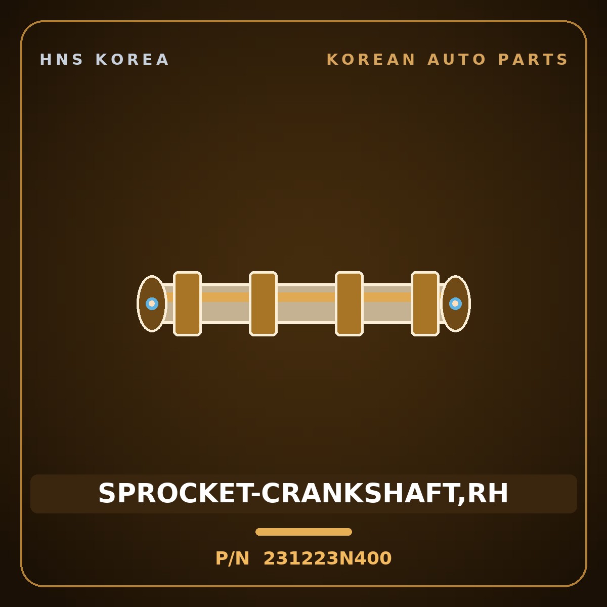 Genuine Mobis SPROCKET-CRANKSHAFT,RH 231223N400 for Carnival 2020 HNS Parts Korea