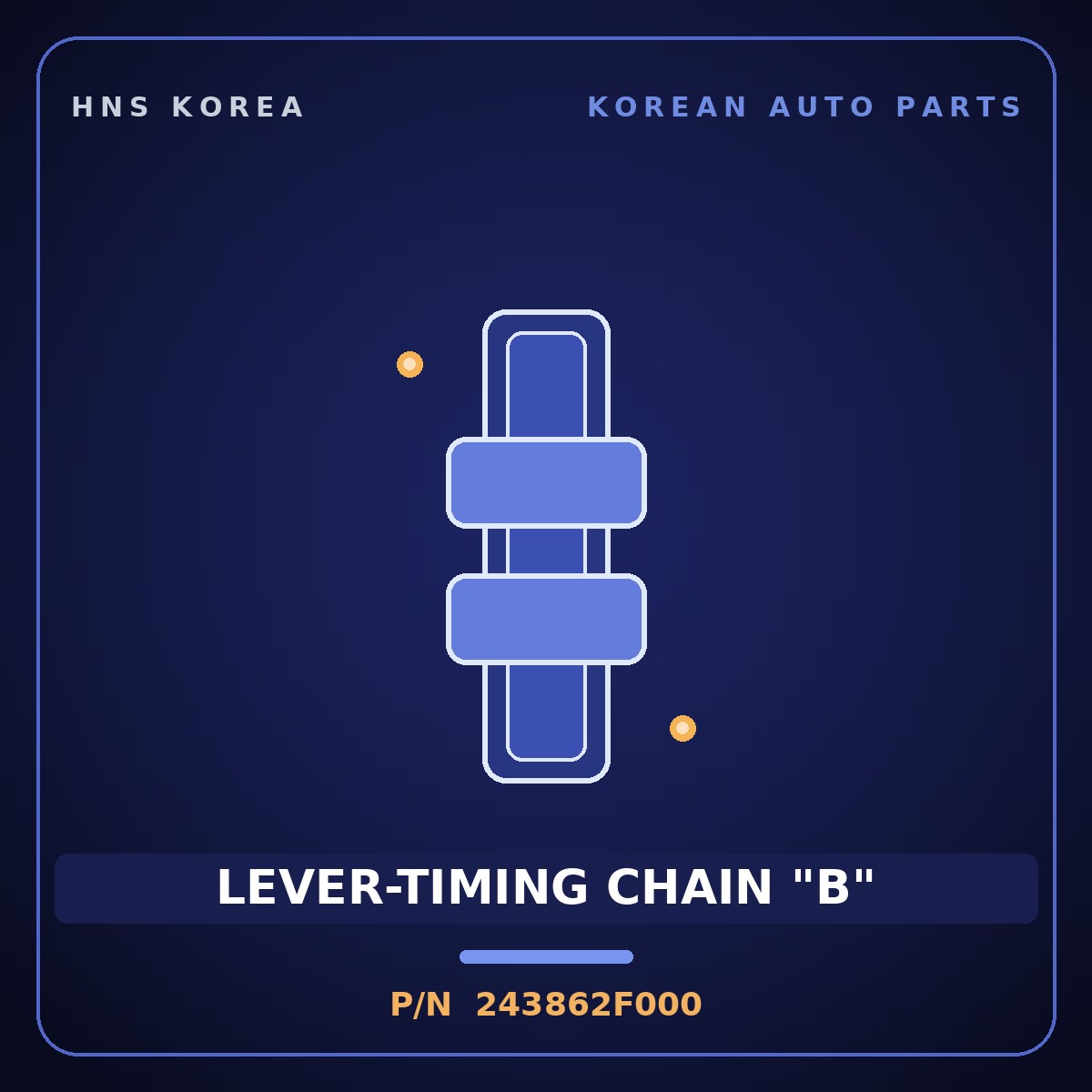 Genuine Mobis LEVER-TIMING CHAIN "B" 243862F000 for Carnival 2005 HNS Parts Korea