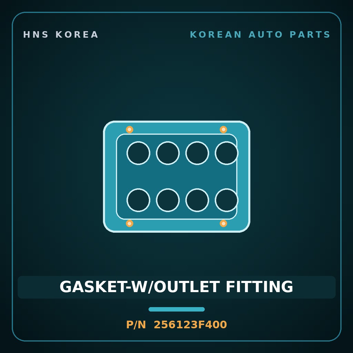 Genuine Mobis GASKET-W/OUTLET FITTING 256123F400 for Equus 2007 HNS Parts Korea