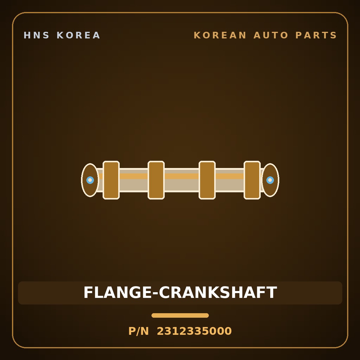 Genuine Mobis FLANGE-CRANKSHAFT 2312335000 for Dynasty 1992 HNS Parts Korea