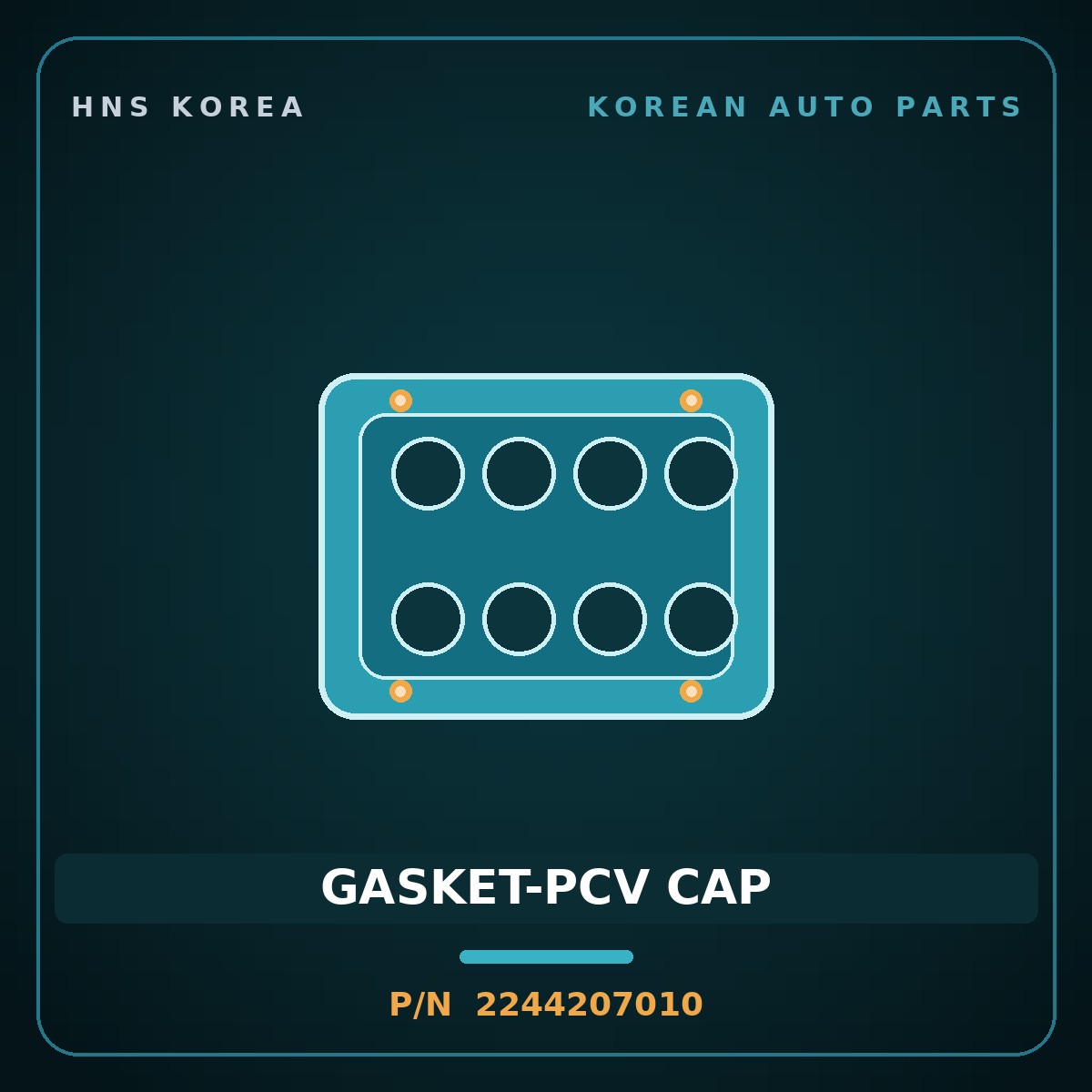 Genuine Mobis GASKET-PCV CAP 2244207010 for Casper 2020 HNS Parts Korea