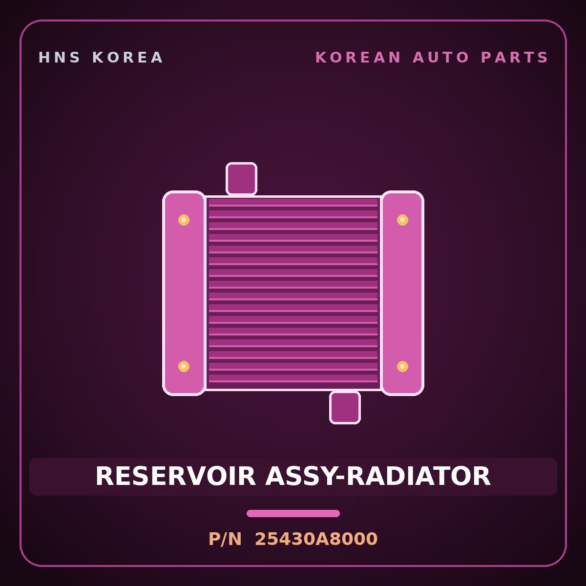 Genuine Mobis RESERVOIR ASSY-RADIATOR 25430A8000 for K5 2016 HNS Parts Korea