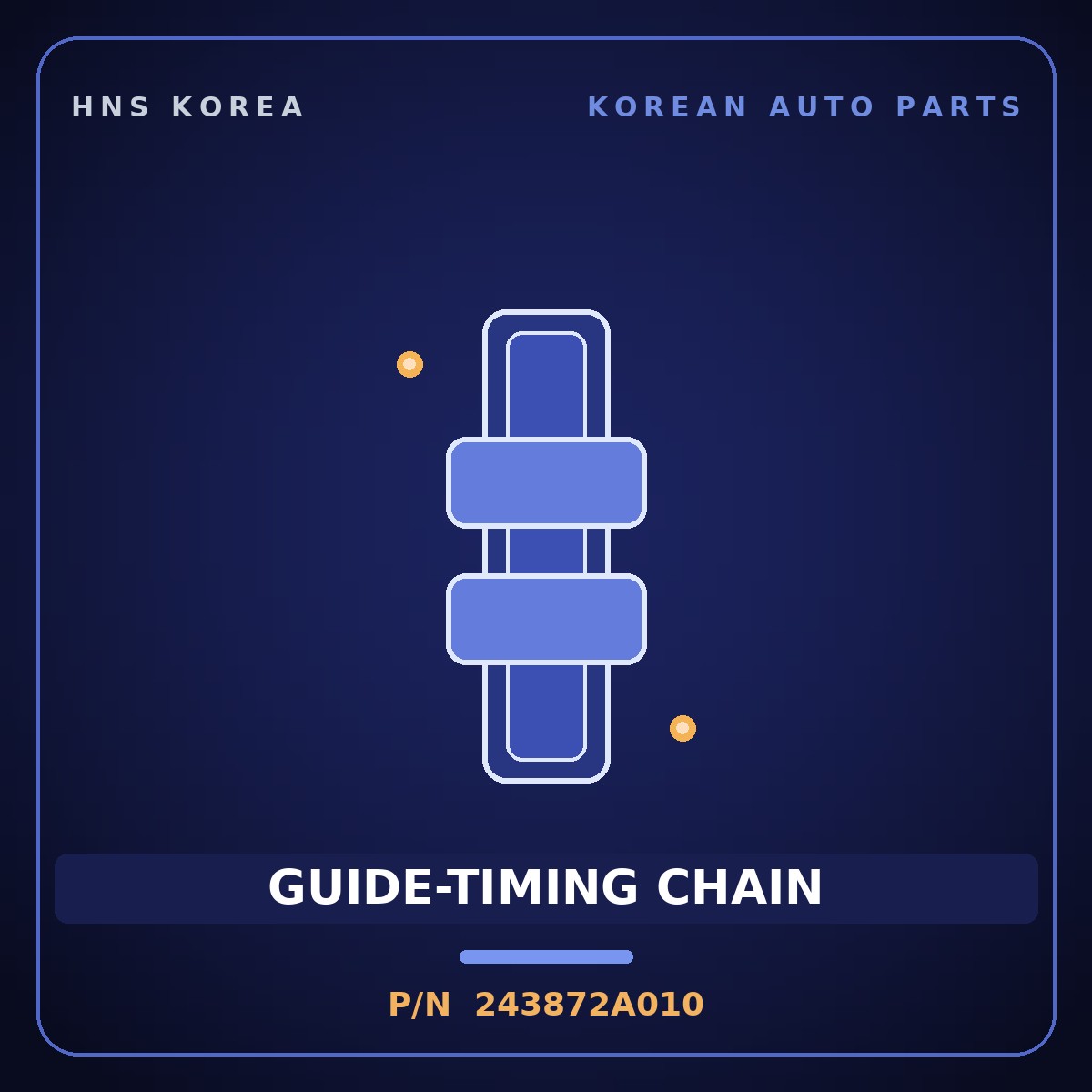 Genuine Mobis GUIDE-TIMING CHAIN 243872A010 for Carens 2000 HNS Parts Korea