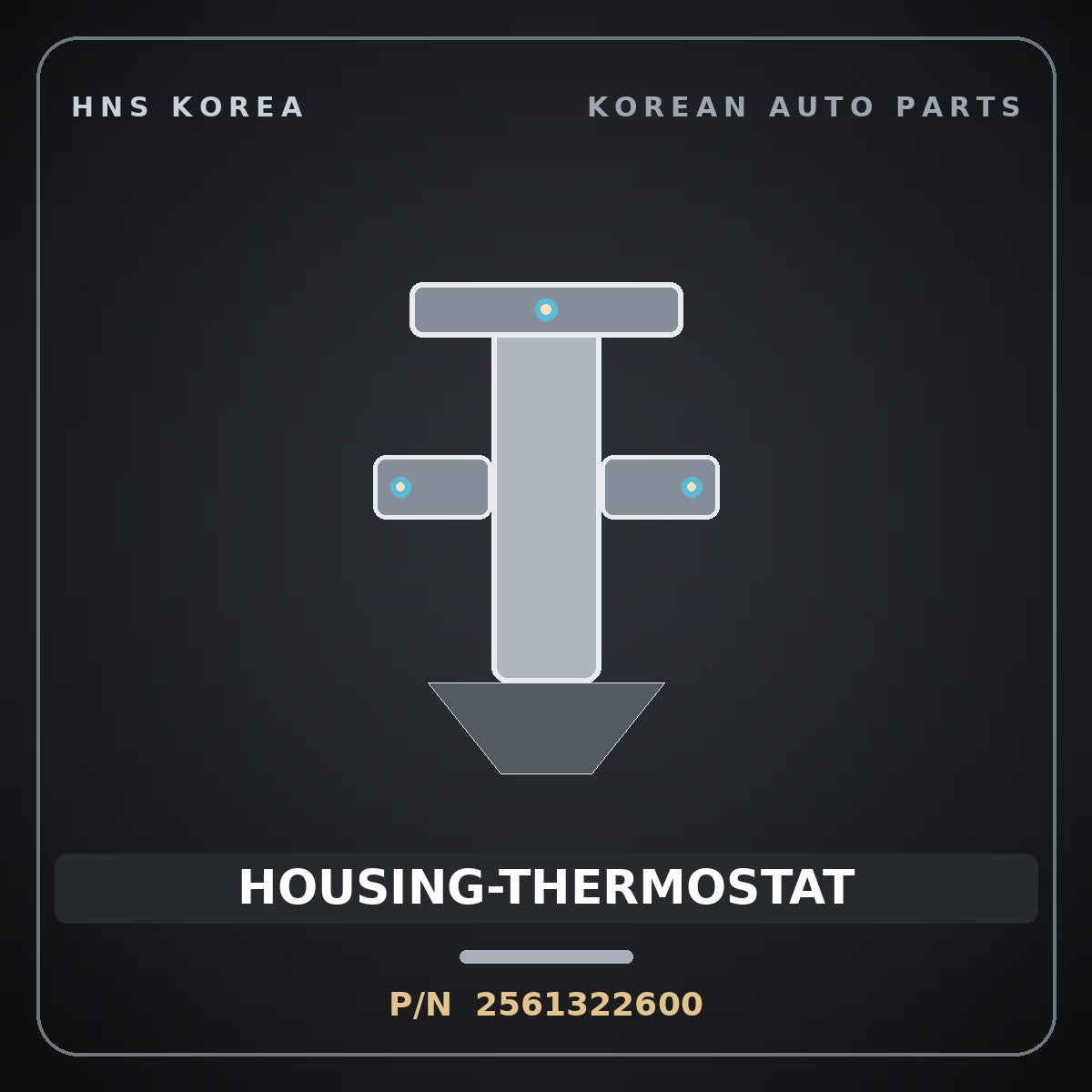 Genuine Mobis HOUSING-THERMOSTAT 2561322600 for Click 2000 HNS Parts Korea