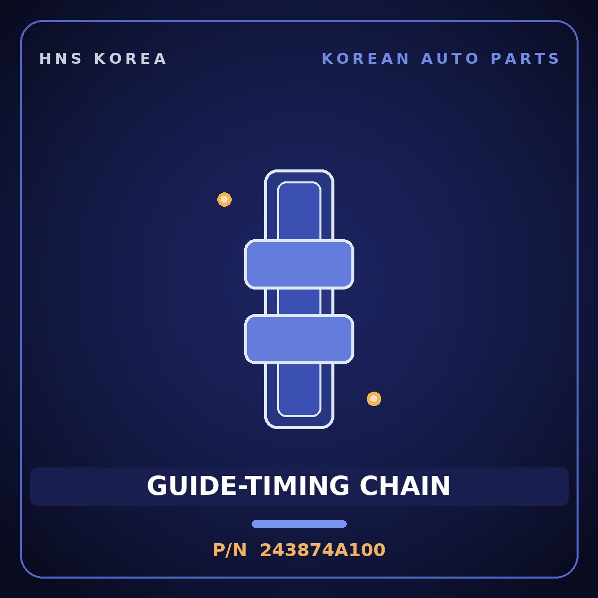 Genuine Mobis GUIDE-TIMING CHAIN 243874A100 for Bongo 2004 HNS Parts Korea