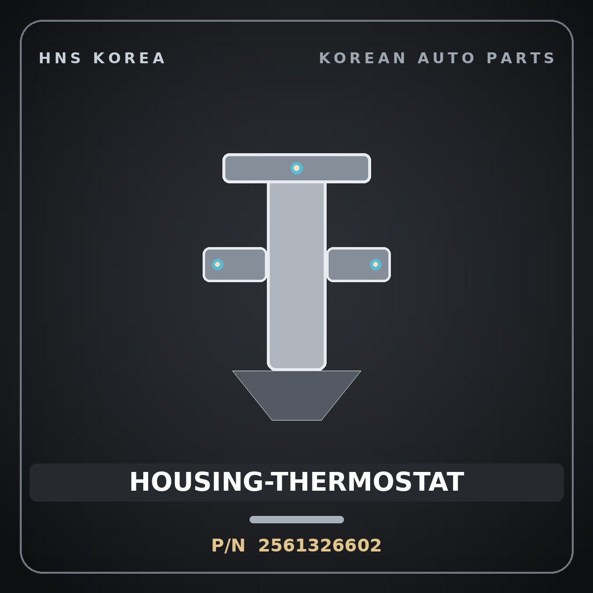 Genuine Mobis HOUSING-THERMOSTAT 2561326602 for Elantra 2000 HNS Parts Korea