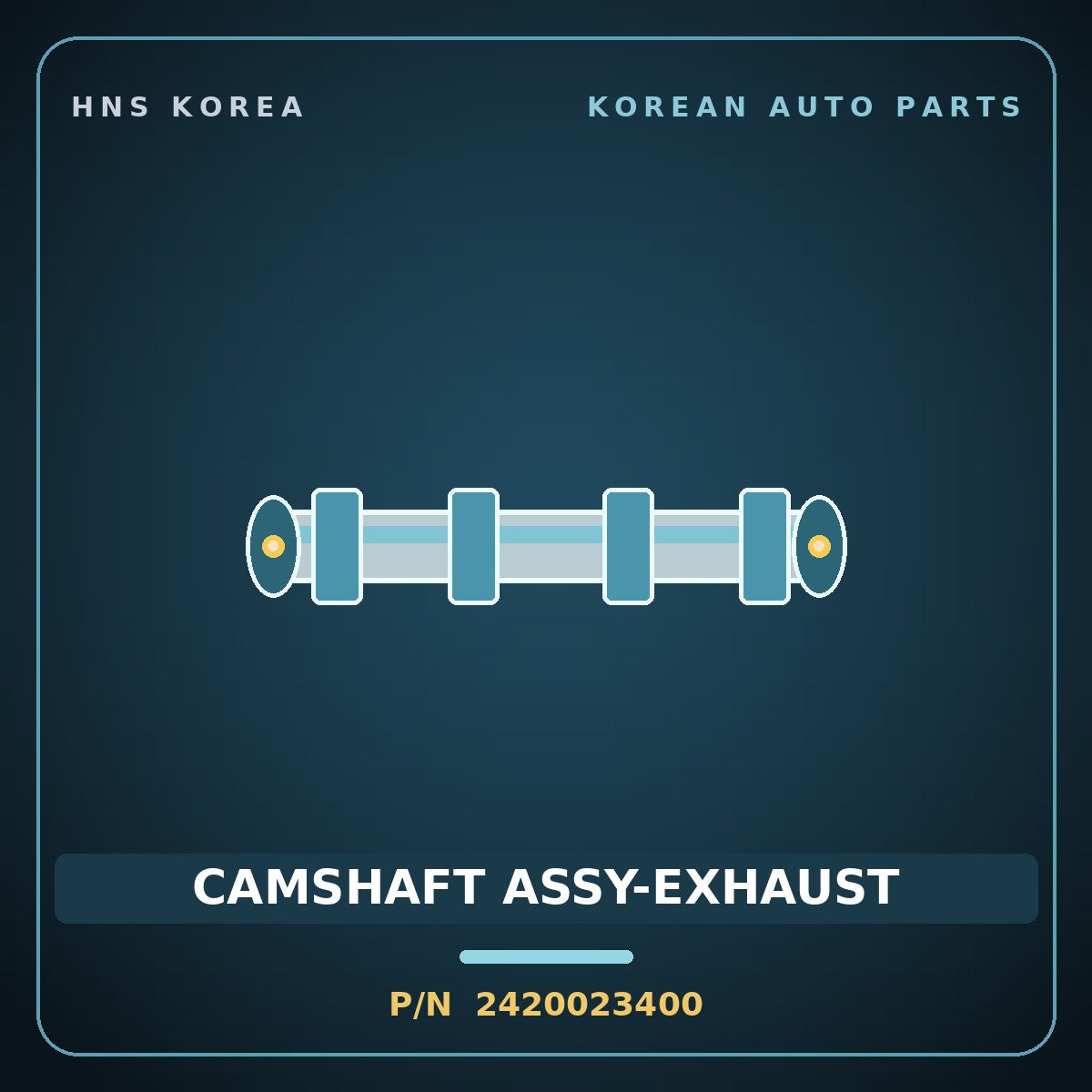 Genuine Mobis CAMSHAFT ASSY-EXHAUST 2420023400 for Carens 2000 HNS Parts Korea