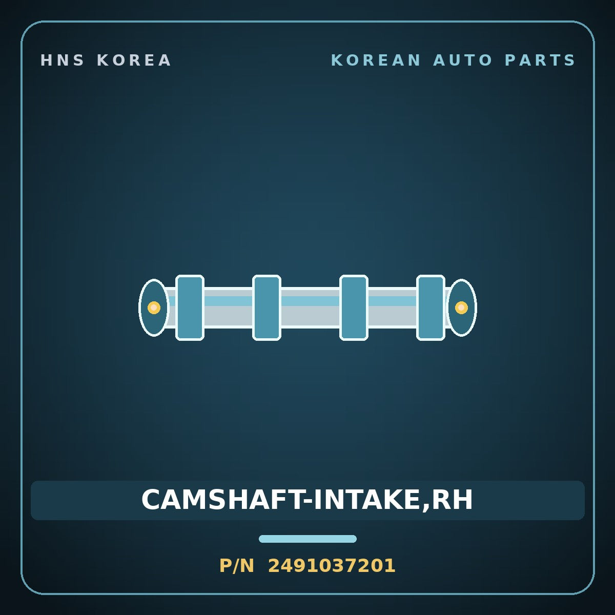 Genuine Mobis CAMSHAFT-INTAKE,RH 2491037201 for Grandeur 1999 HNS Parts Korea