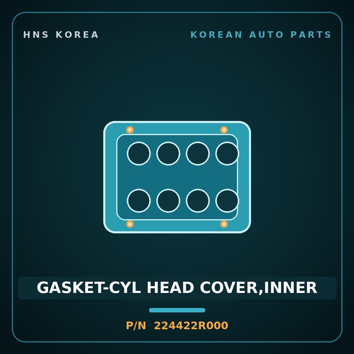 Genuine Mobis GASKET-CYL HEAD COVER,INNER 224422R000 for Carnival 2020 HNS Parts Korea