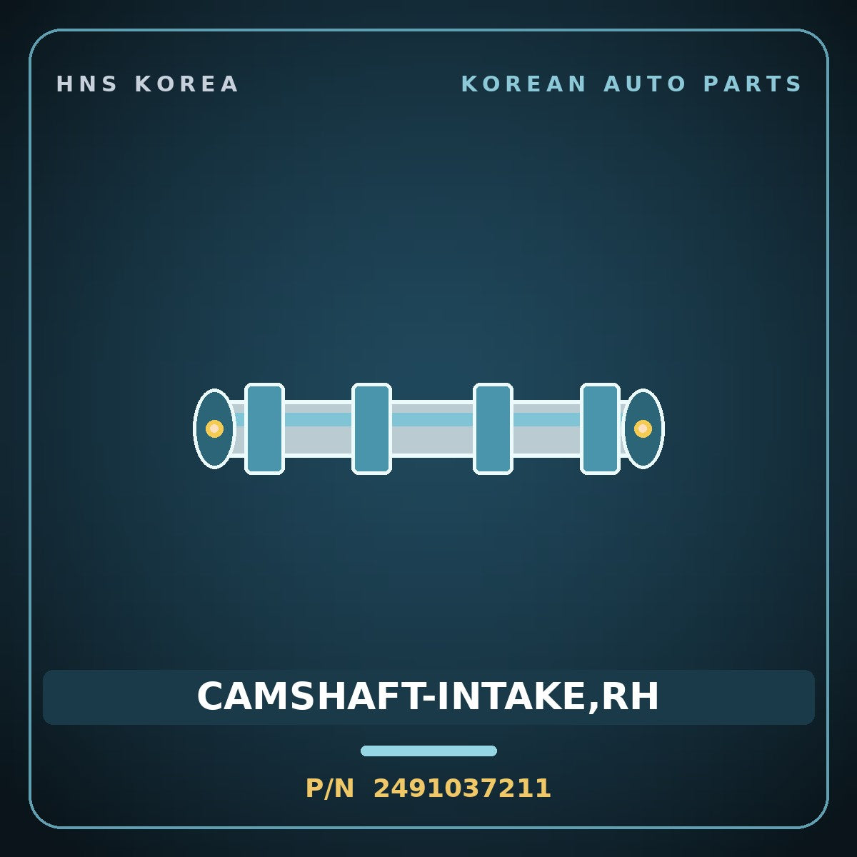 Genuine Mobis CAMSHAFT-INTAKE,RH 2491037211 for Grandeur 1999 HNS Parts Korea