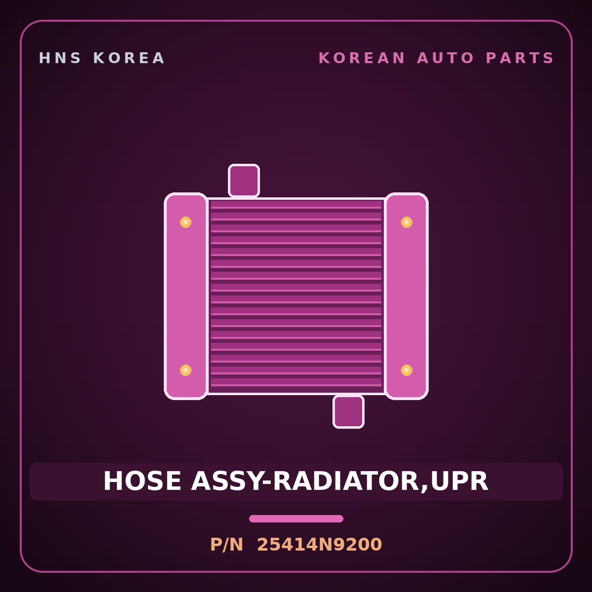 Genuine Mobis HOSE ASSY-RADIATOR,UPR 25414N9200 for Sportage 2021 HNS Parts Korea