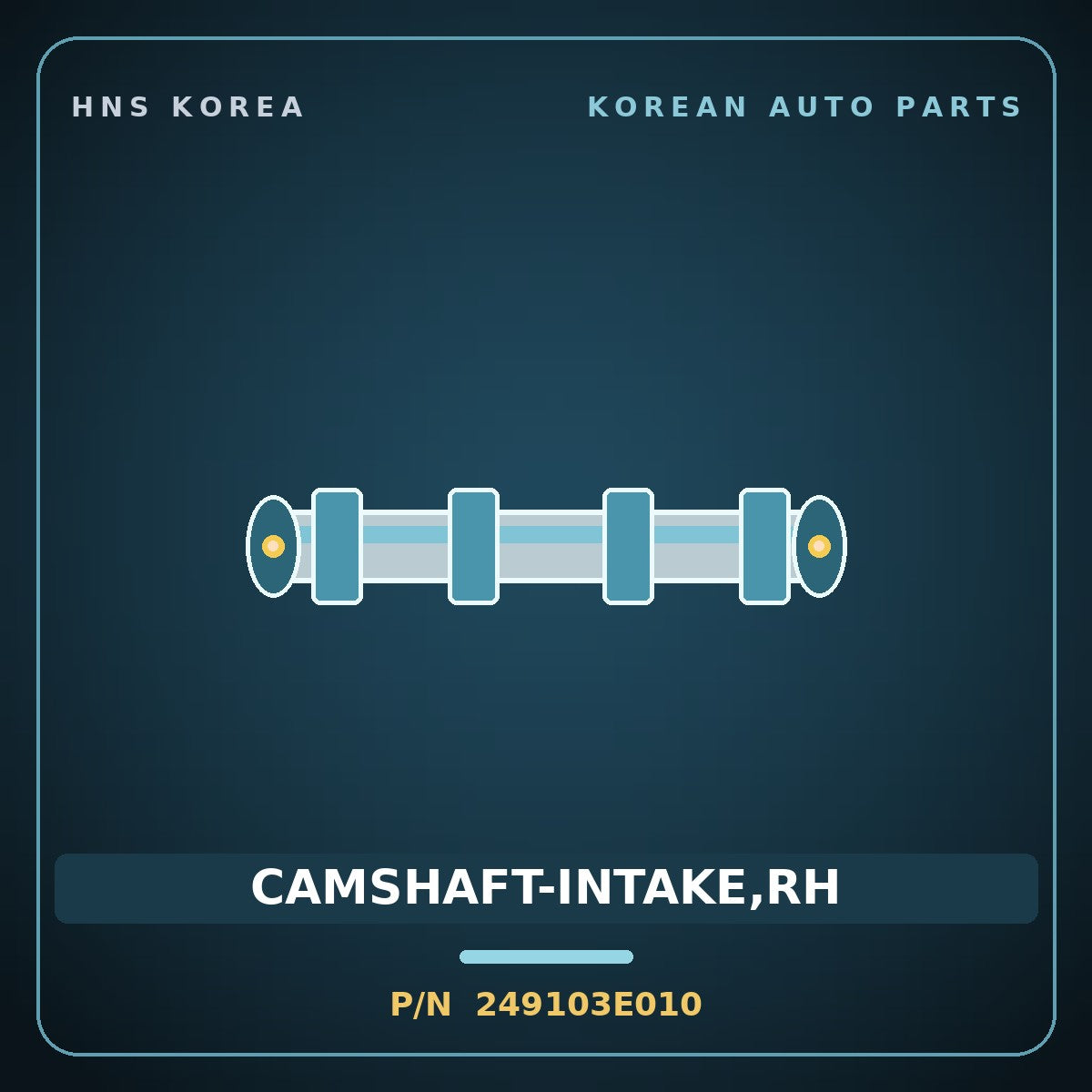 Genuine Mobis CAMSHAFT-INTAKE,RH 249103E010 for Grandeur 2005 HNS Parts Korea