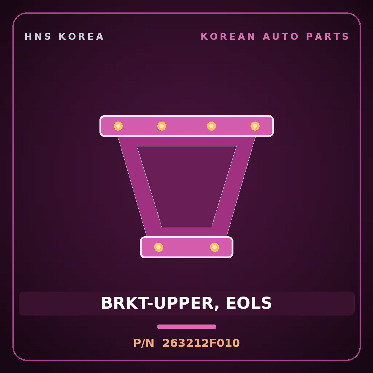 Genuine Mobis BRKT-UPPER, EOLS 263212F010 for Grandeur 2015 HNS Parts Korea