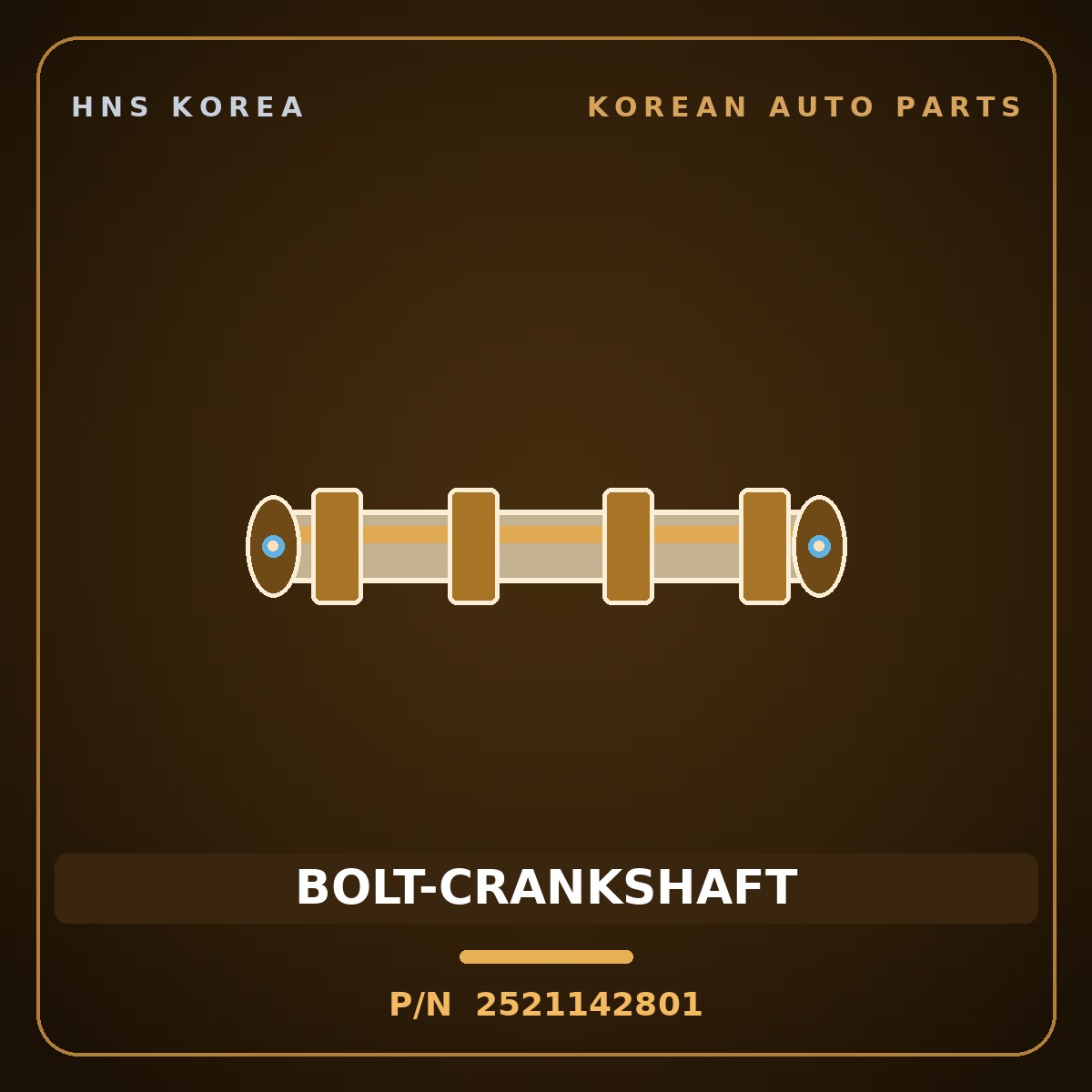 Genuine Mobis BOLT-CRANKSHAFT 2521142801 for Galloper 1990 HNS Parts Korea