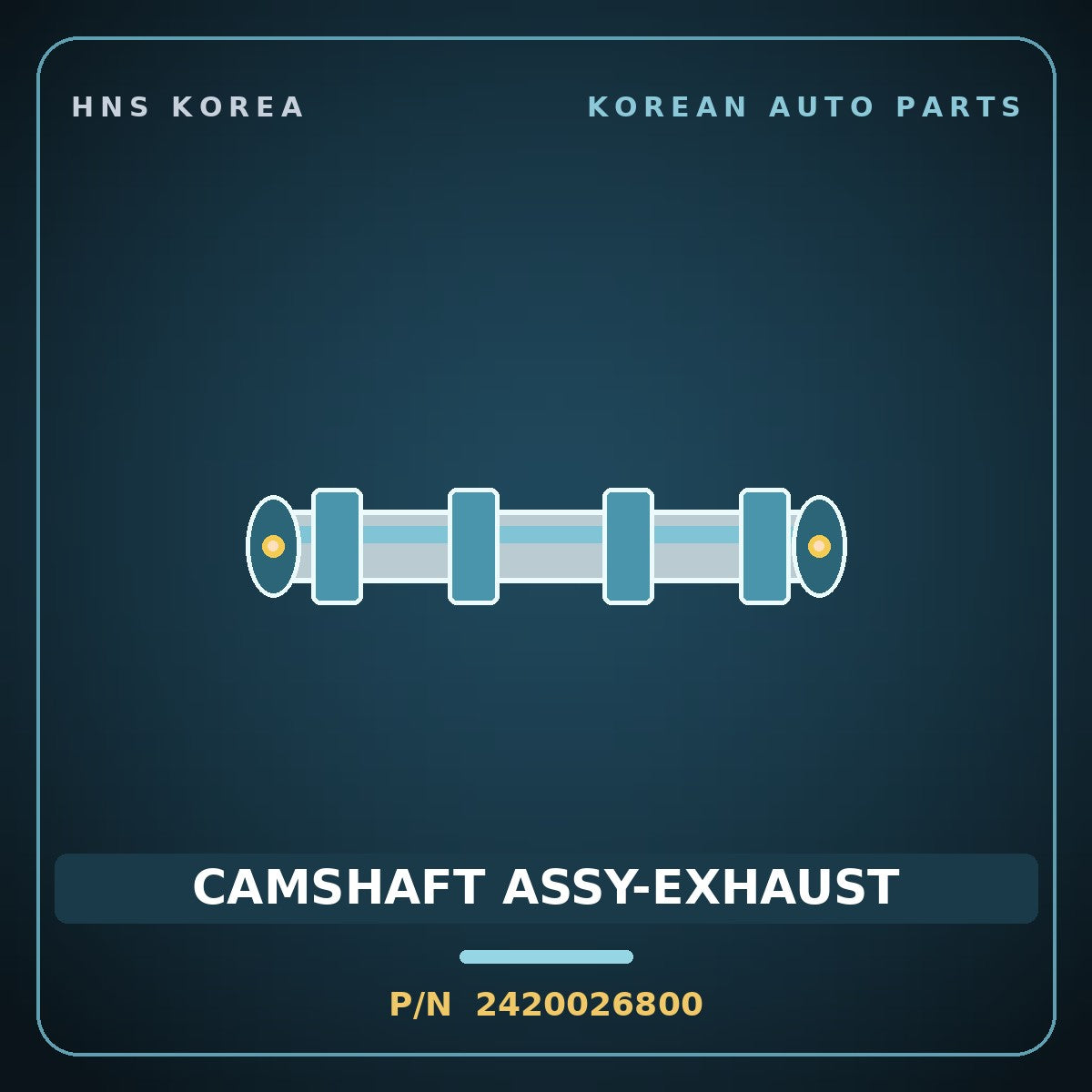 Genuine Mobis CAMSHAFT ASSY-EXHAUST 2420026800 for Click 2002 HNS Parts Korea