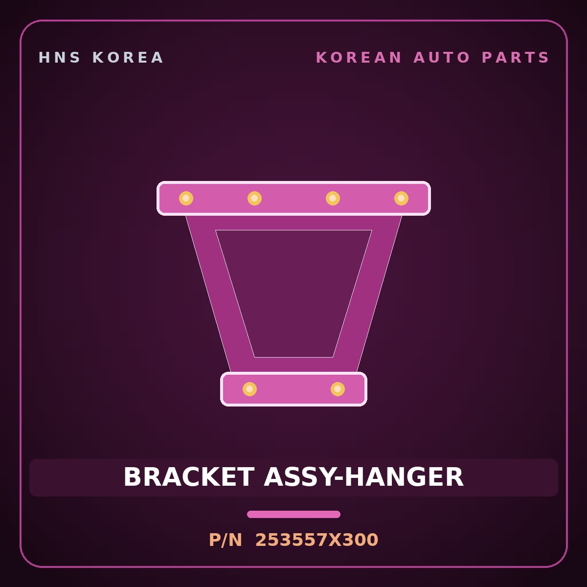 Genuine Mobis BRACKET ASSY-HANGER 253557X300 for Xcient 2019 HNS Parts Korea