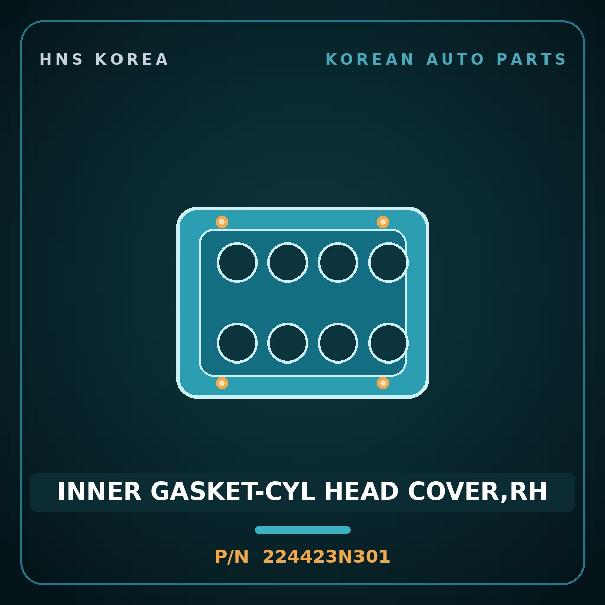 Genuine Mobis INNER GASKET-CYL HEAD COVER,RH 224423N301 for Carnival 2020 HNS Parts Korea