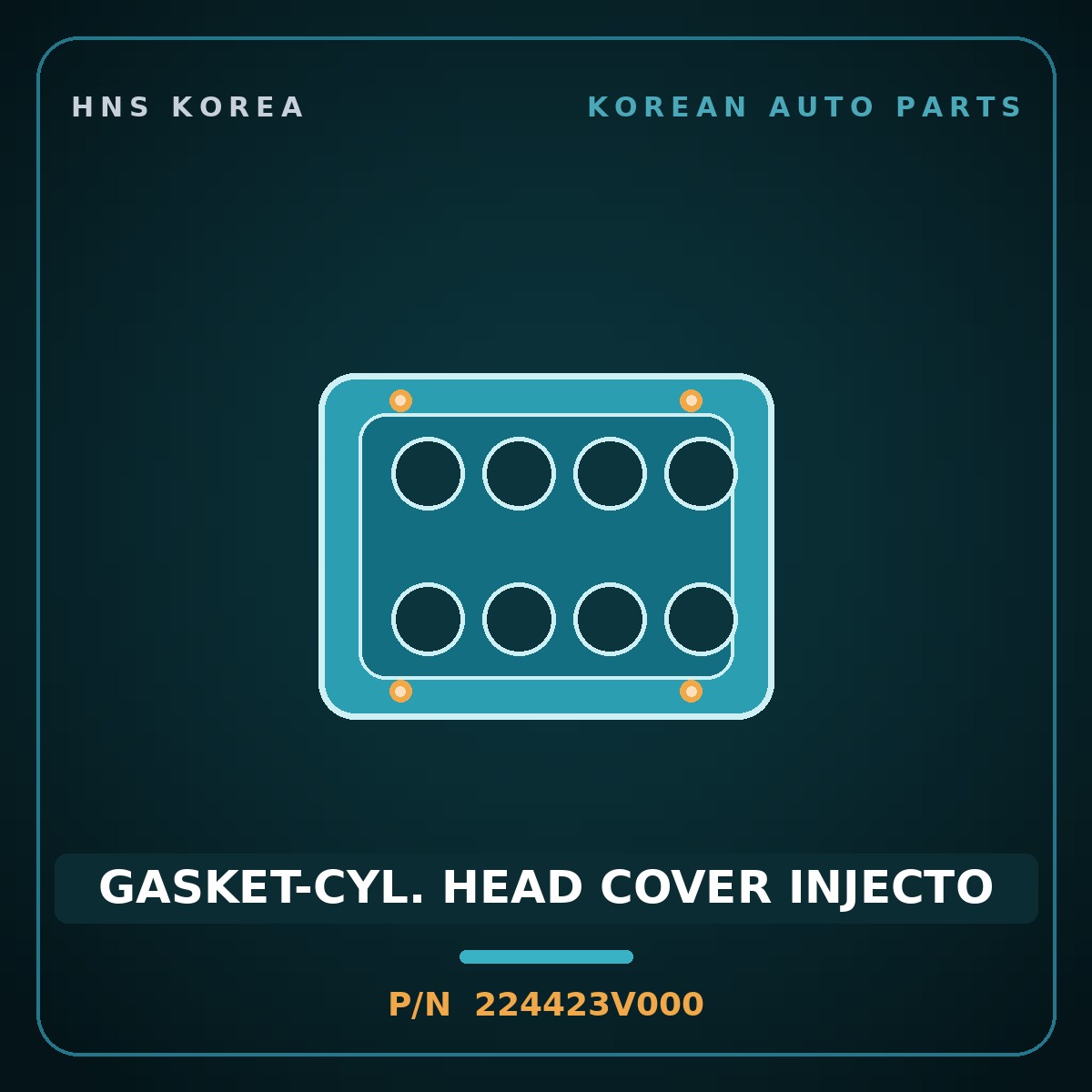 Genuine Mobis GASKET-CYL. HEAD COVER INJECTO 224423V000 for Genesis GV80 2020 HNS Parts Korea