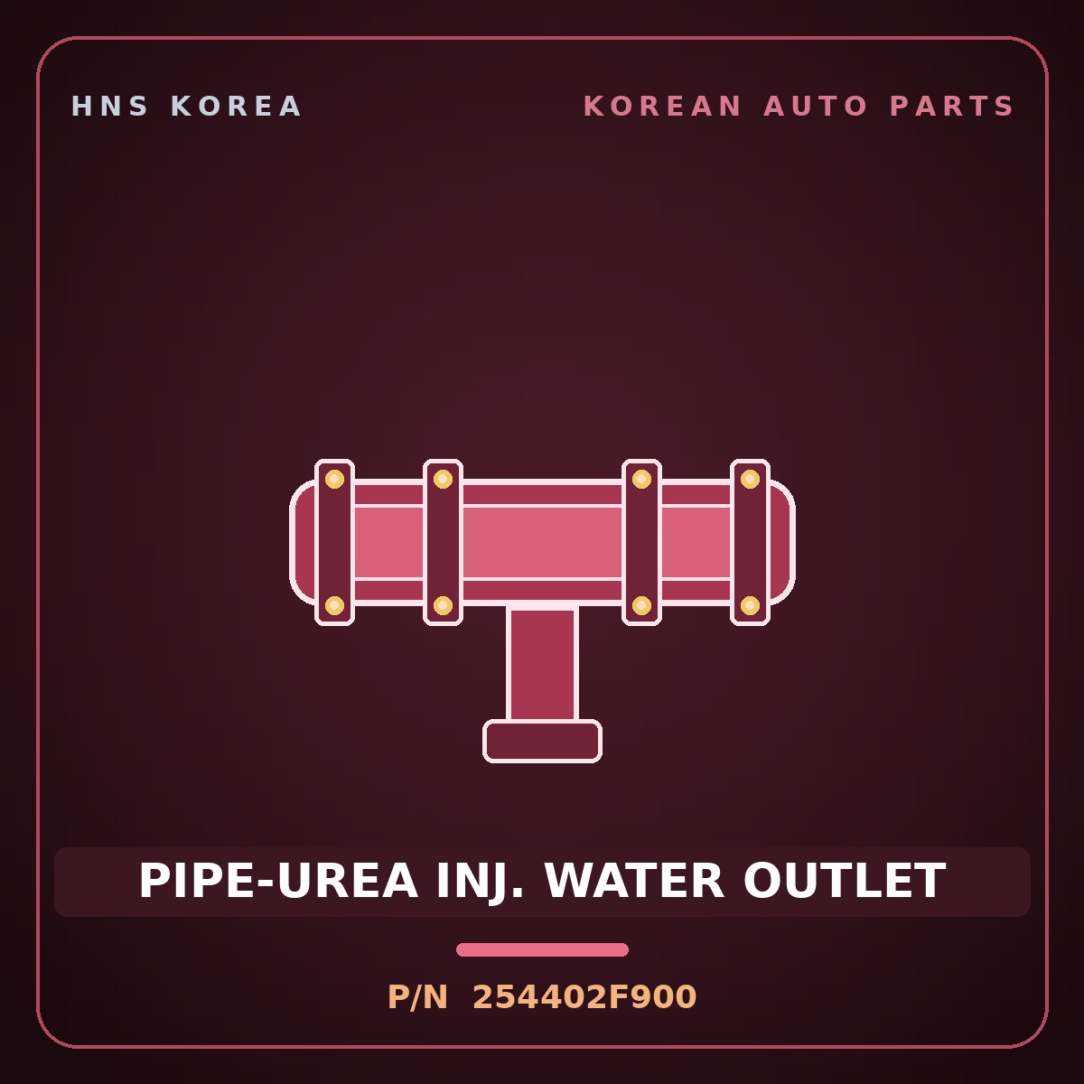 Genuine Mobis PIPE-UREA INJ. WATER OUTLET 254402F900 for Carnival 2016 HNS Parts Korea