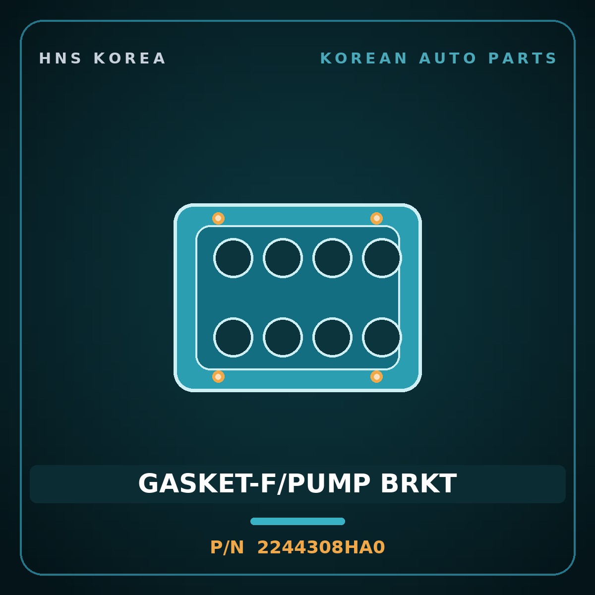 Genuine Mobis GASKET-F/PUMP BRKT 2244308HA0 for Kona 2021 HNS Parts Korea