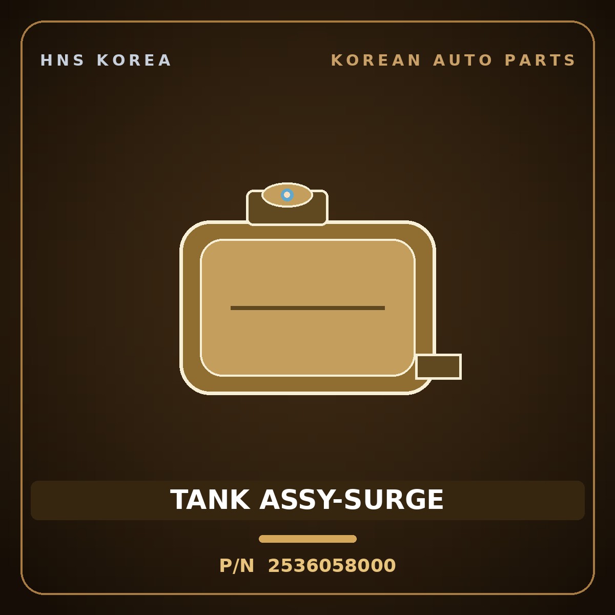 Genuine Mobis TANK ASSY-SURGE 2536058000 for County 2008 HNS Parts Korea